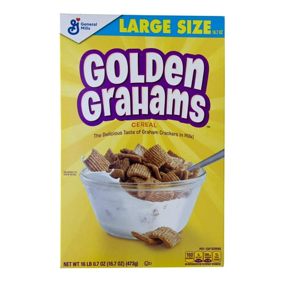 General Mills Golden Grahams Cereal with Whole Grain 16.7 oz (Pack of 5)