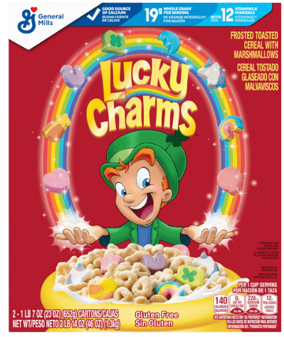 General Mills Lucky Charms Cereal, 23 oz, 2 ct - Lucky Charms, Marshmallow Cereal, Sweet Breakfast, Kid Favorite