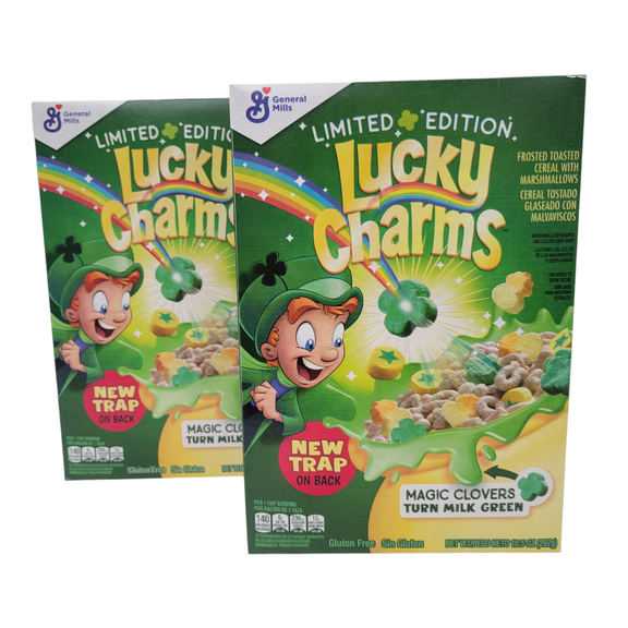 General Mills Lucky Charms Magic Clovers Limited Edition Breakfast Cereal, 10.5 oz, 2 Pack
