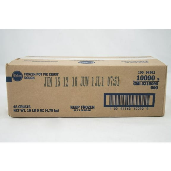 General Mills Pillsbury Pie Shells - Pot Pie Crust, 3.5 Ounce - 48 per case.