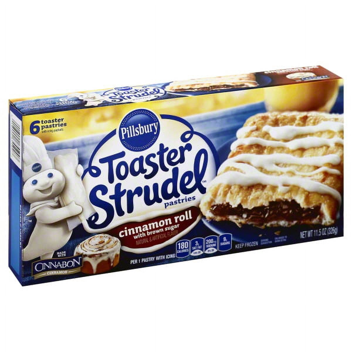 General Mills Pillsbury Toaster Strudel Toaster Pastries, 6 ea