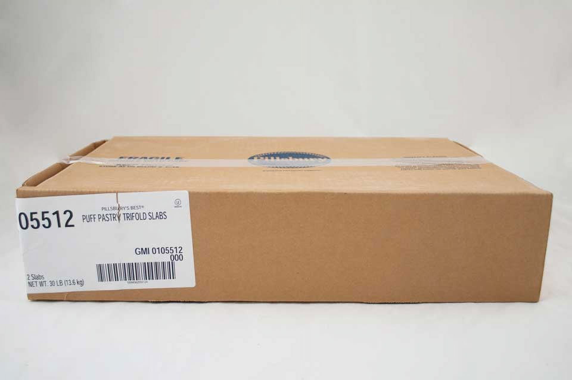 General Mills Pillsbury Trifold Slab Puff Pastry Dough, 240 Ounce -- 2 per case.