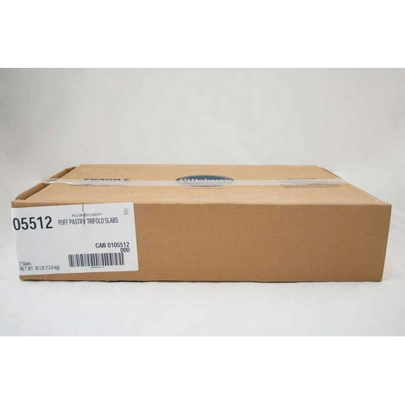 General Mills Pillsbury Trifold Slab Puff Pastry Dough, 240 Ounce -- 2 per case.