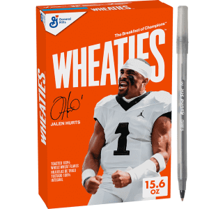 General Mills Wheaties Whole Wheat Cereal with pan