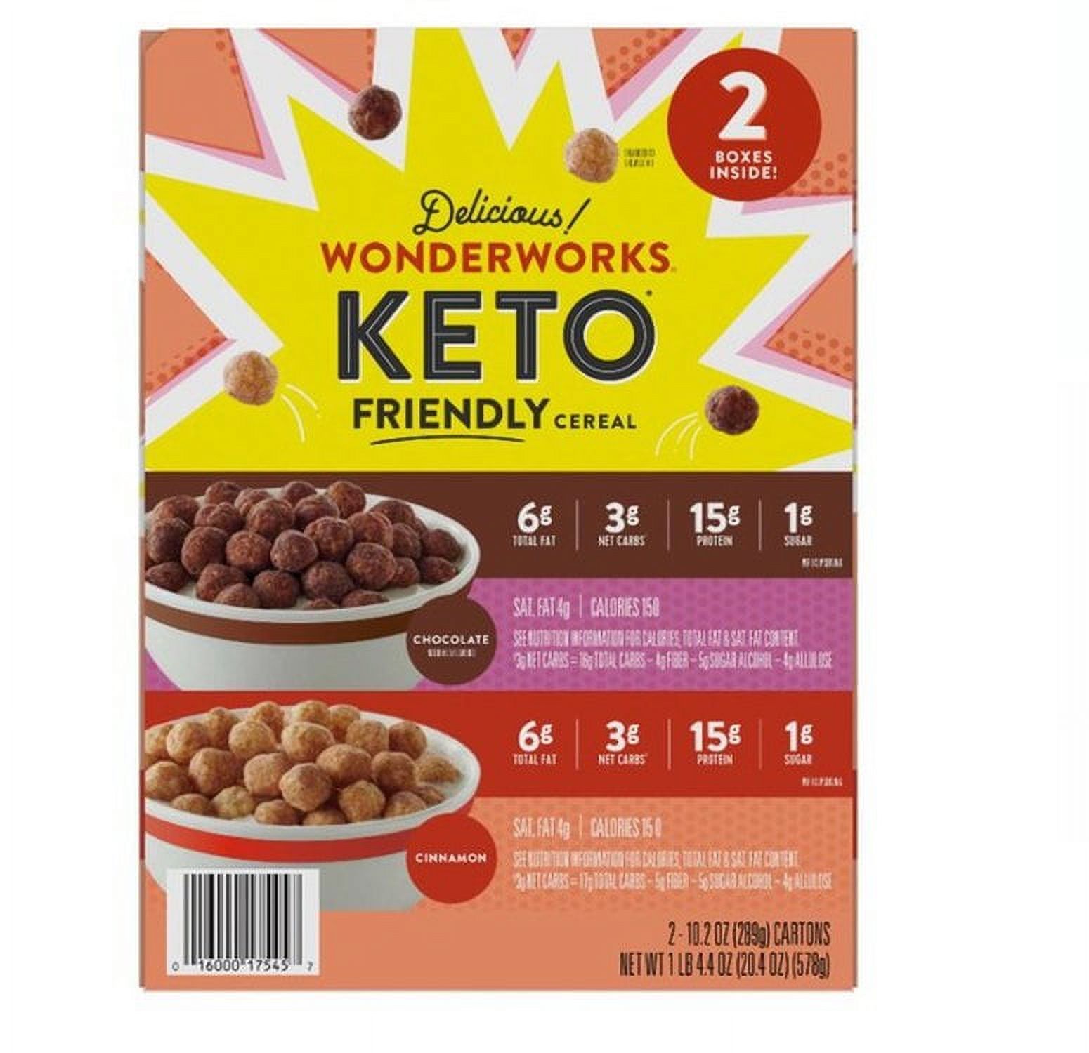 General Mills Wonderworks Keto Friendly Cereal 2 Boxes 1 Chocolate 1