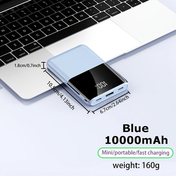 General Mini Portable Charger 20000-10000mAh Power Bank with USB- Fast Charging (22.5W PD/USB-Power Delivery), Compatible for Android Smartphones Tablets, Emergency Booster for Travel