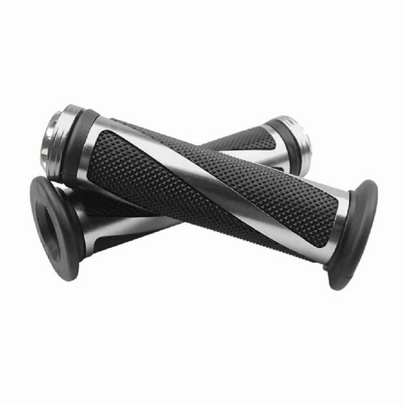 General Motorcycle Handle Grips Aluminum & Rubber Cushioned for Long Rides