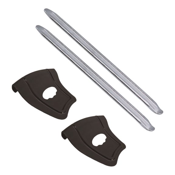 General Motorcycle Rim Protector 30Cm Plated Pry Rod & Plastic Guard Combo Bike Tire Removal Tool for All Wheels