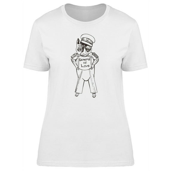 General Of Love Sailor Cat T-Shirt Women -Image by Shutterstock, Female Small
