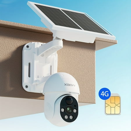 General P6 1080P WiFi Wireless Solar Security Camera 360 Degree PTZ Battery Powered Home Surveillance Camera with Motion Detection, Color Night Vision, Two-way Audio