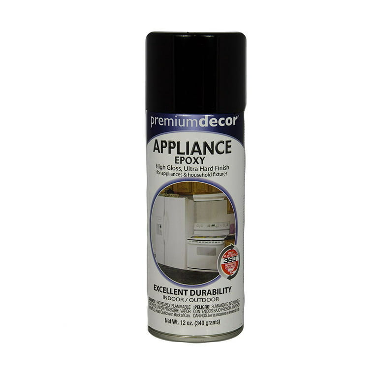 General Paint & Manufacturing PD-1539 Premium Decor Appliance Epoxy Spray  with 360-Degree Spray Tip, Black 