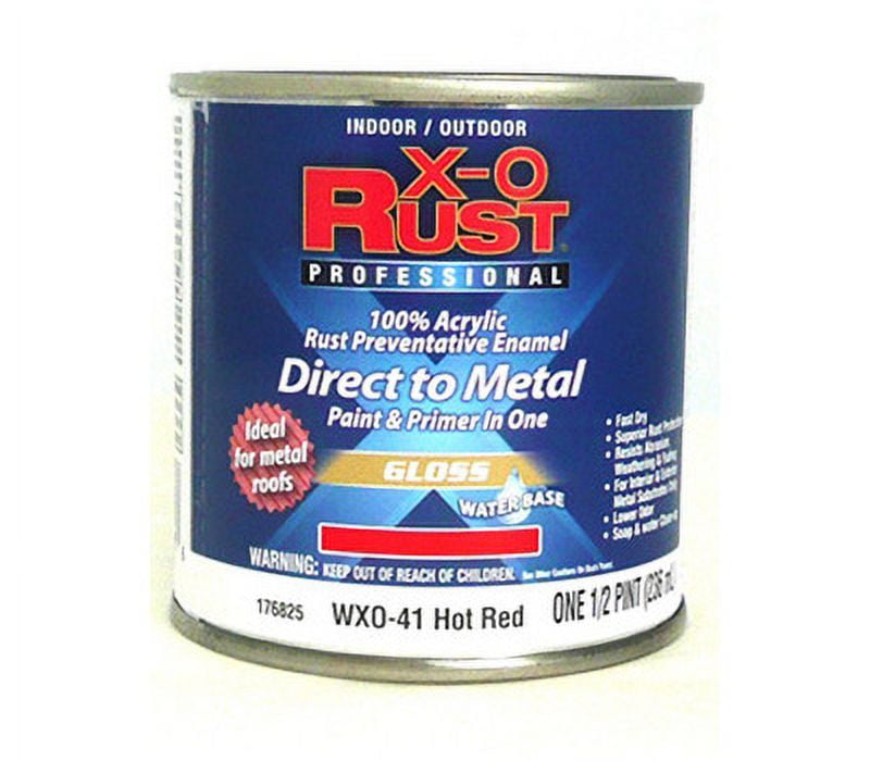 General Paint WXO41HP XO Rust 1/2 Pint Hot Red Water Based Enamel