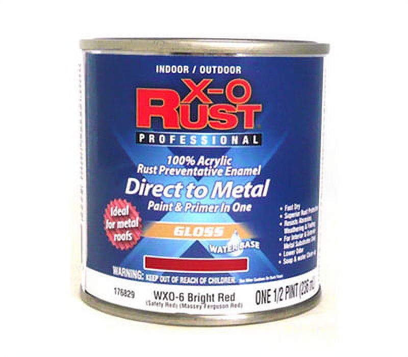 General Paint WXO6HP XO Rust 1/2 Pint Bright Red Water Based Enamel