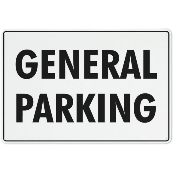 General Parking Retro Vintage Sign Home Bar Pub Kitchen Restaurant Wall Deocr Plaque Signs 12X8Inch