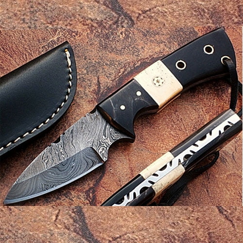 General Patton's Custom Damascus Knife 1095 HC Steel Handmade