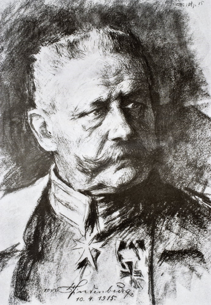 General Paul Von Hindenburg 1847 1934 After A Work By Hugo Vogel From Tannenberg Published Berlin 1928 Canvas Art - Ken Welsh Design Pics (12 x 17)