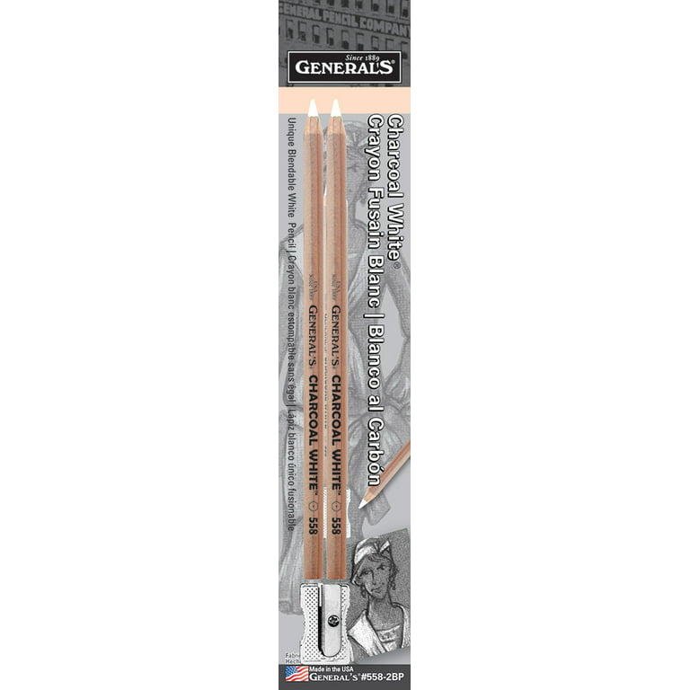 General's Extra Smooth Top Quality Charcoal Pencil, Multiple Tips, Black, Pack of 12