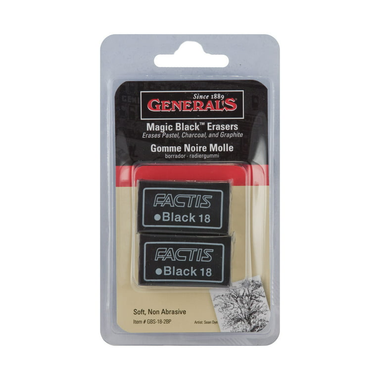 Black Vinyl Eraser, Factis/General Pencil - Brushes and More