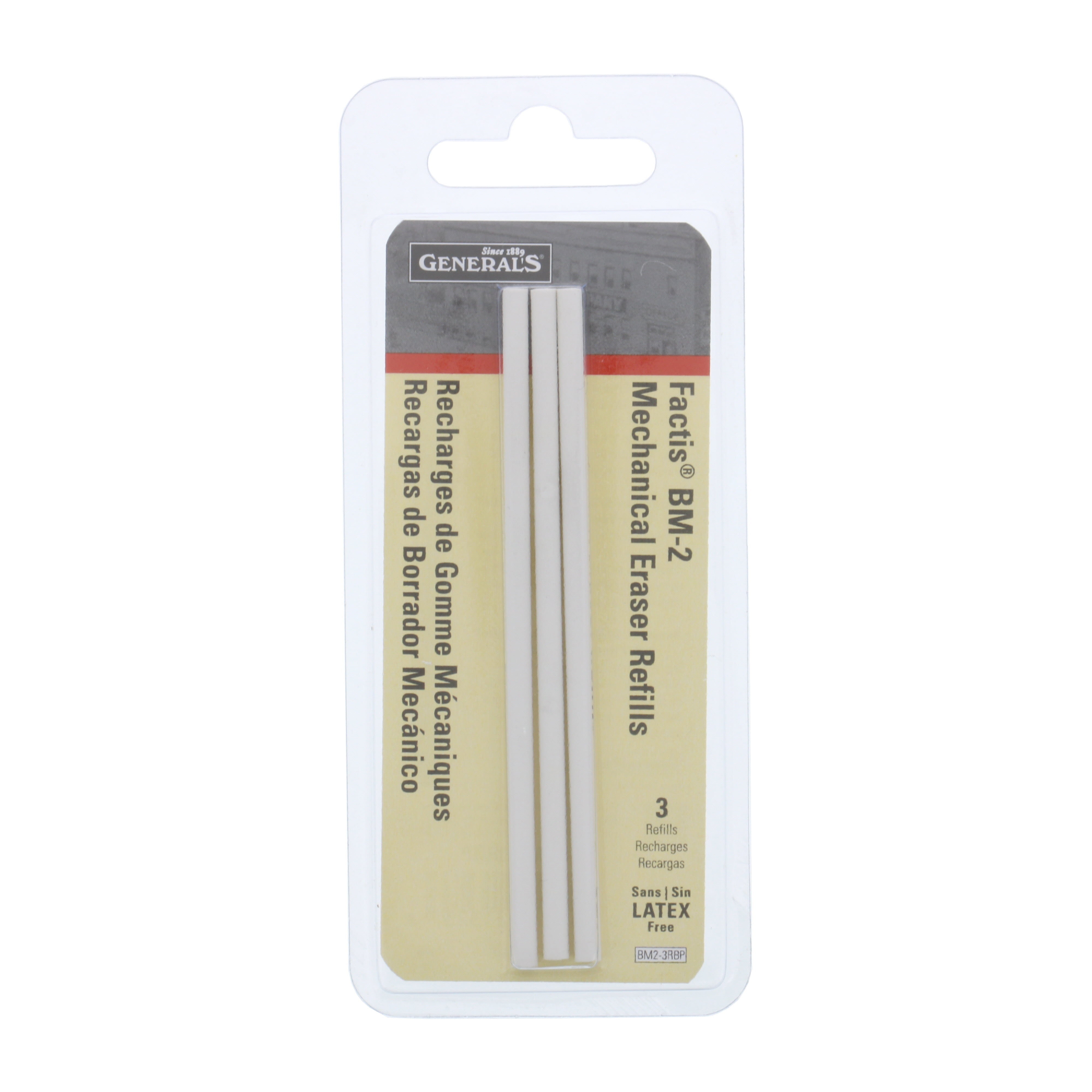 General Pencil - Pencil-Eraser + Refills Bundle - GPBM2-BP Factis Pen Style  Eraser Plus GPBM2-3RBP Factis Pen Style Eraser Refills (Pencil + Refills)
