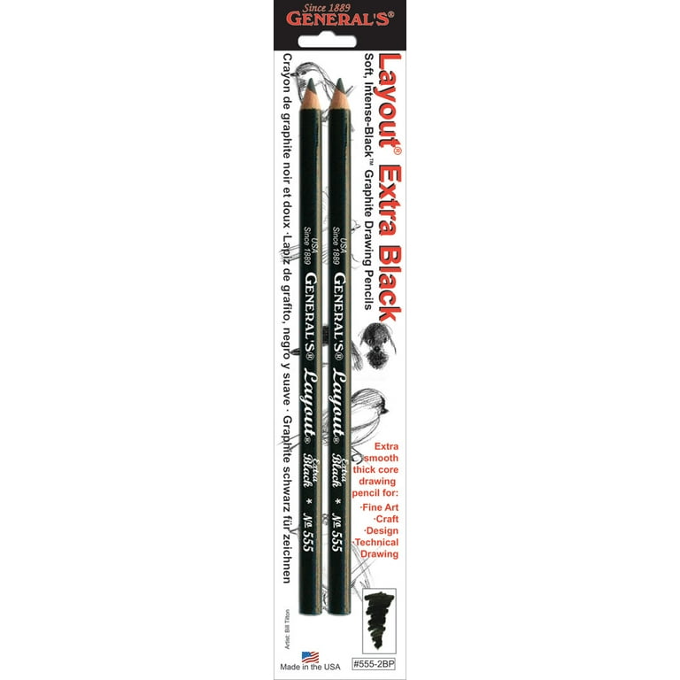 General Pencil BWA Black and White Pencil Displays (Set of 84); Includes: 2  Dozen #5000 Primo Elite Grande Pencils, 2 Dozen #525-9xxB Kimberly