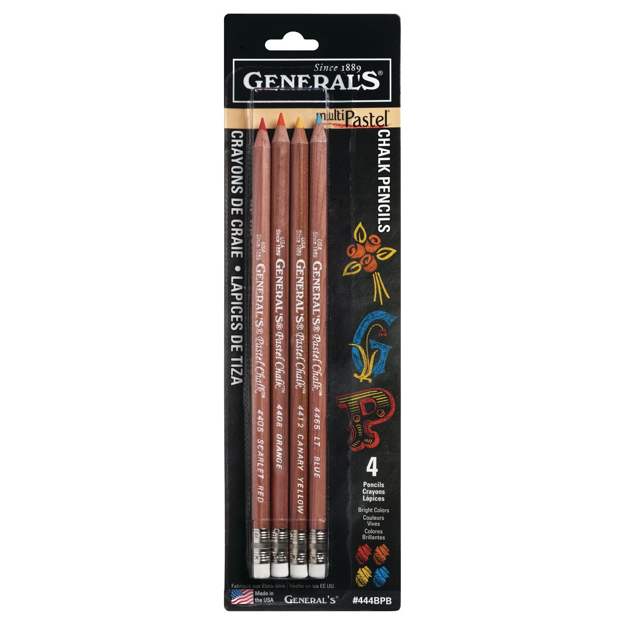 Pastel White Chalk Pencil #4414 by General Pencil