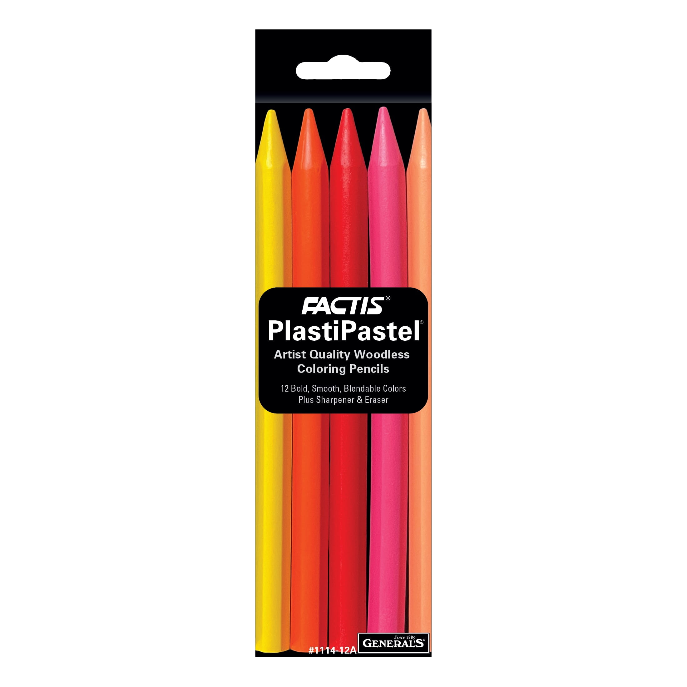 NMG General Pencil Woodless Colored Pencil Set, 12-Colors