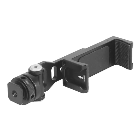 General Phone Tripod Mount Cold Shoe Adapters 360 Rotation 180 Lean Aluminum Holder 3.9inch for Smartphones Camera