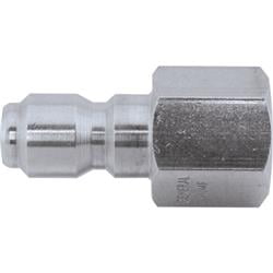 General Pump Pressure Washer Quick Coupler Female Plug, 3/8in. Inlet, 5000 PSI, 12.0 GPM, Stainless Steel, Model# ND10078P