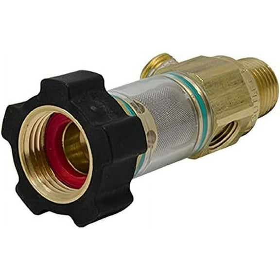 General Pump Brass Inline Water Filter - 3/8" NPT Male x 3/4" GH Female #100652