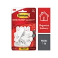 thumbnail image 1 of General Purpose Hooks, Small, Plastic, White, 1 Lb Cap, 6 Hooks And 12 Strips/pack | Bundle of 10 Packs, 1 of 7