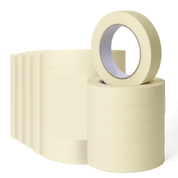 General Purpose Masking Tape Beige White 0.94 Inches x 60 Yards, Bulk Painters Tape for Painting, Labeling, DIY Arts Crafts, Home Office School Projects, 36 Rolls