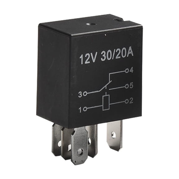 for for General Purpose Relay, 5 Pin Automotive Power Relay for 12V Systems, Black Plastic Housing with Sealed Design for Fuel Pump, for Windows, Door Locks(1pcs)