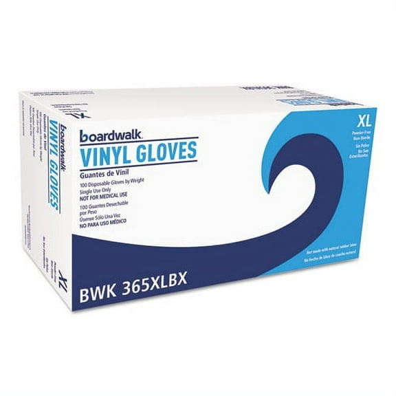 General Purpose Vinyl Gloves, Powder/latex-Free, 2 3/5 Mil, X-Large, Clear,100/bx | Bundle of 2 Boxes