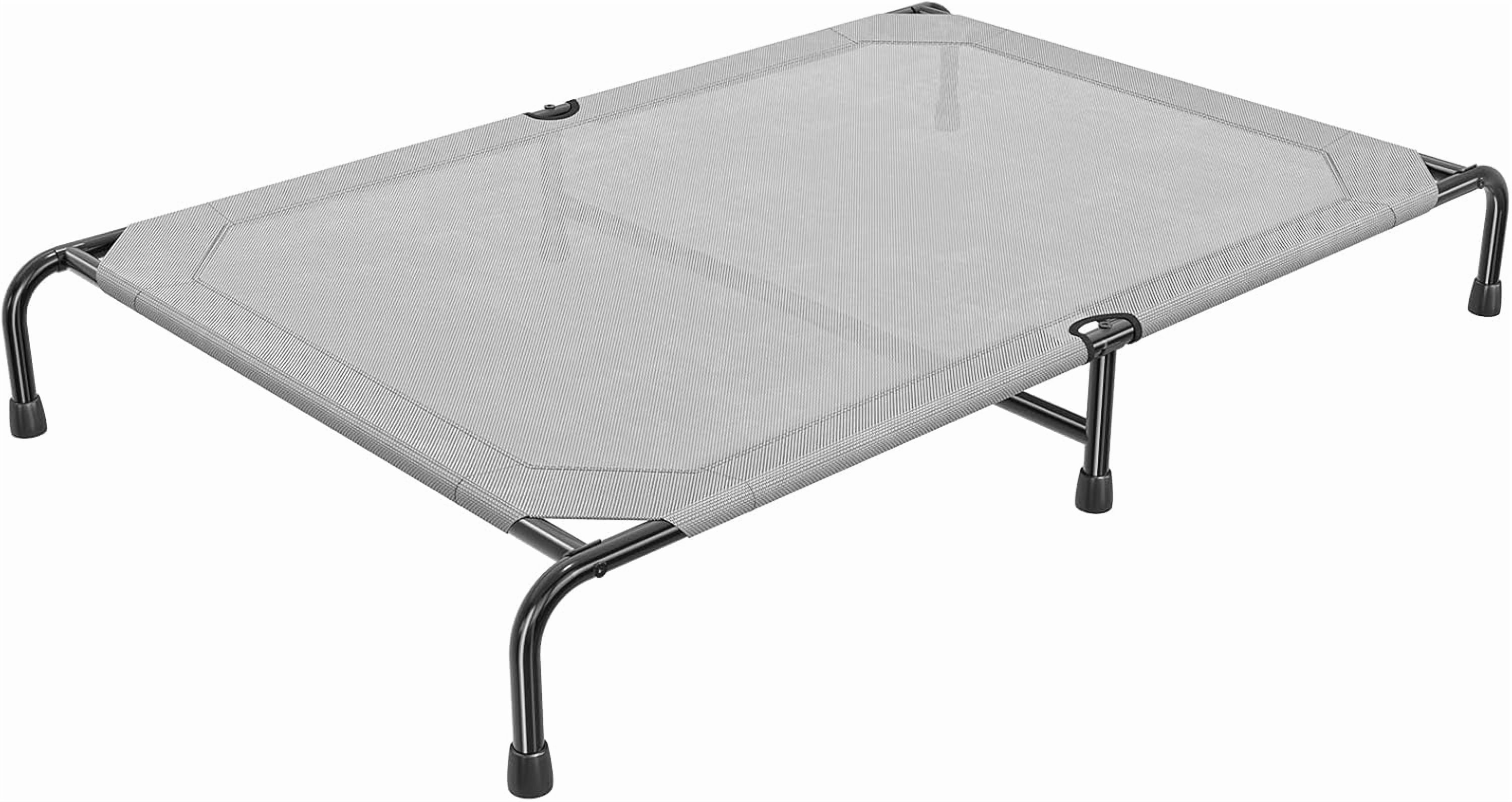 General Raised Dog Bed for Extra Large Dogs, Waterproof XL Dog Cot, Outdoor Elevated Pet Bed, 60.25" x 37.25", Grey