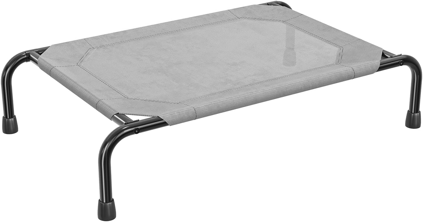 General Raised Dog Bed for Small Dogs, Waterproof Elevated Dog Cot, Outdoor Cooling Pet Bed, 36.5" x 22.5", Grey