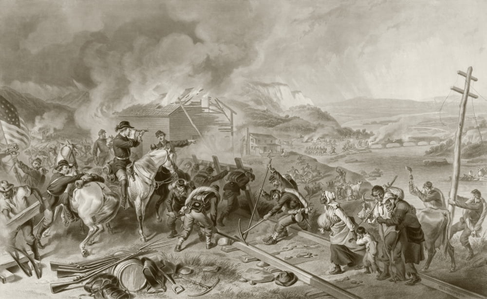 General Shermans March To The Sea November To December 1864 During The American Civil War From A 19Th Century Illustration Canvas Art - Ken Welsh  Design Pics (38 x 22)
