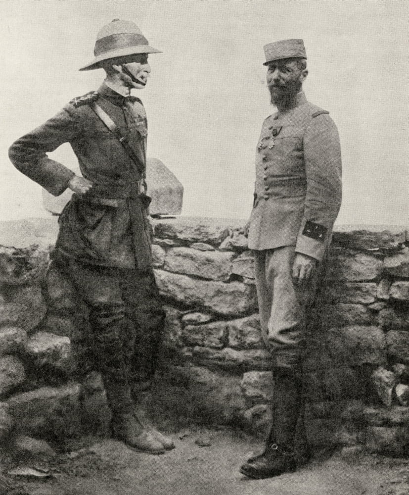 General Sir Ian Hamilton Left And General Henri Gouraud Right In Gallipoli From The Great World War A History Volume Iii Published 1916 Canvas Art - Ken Welsh Design Pics (13 x 16)