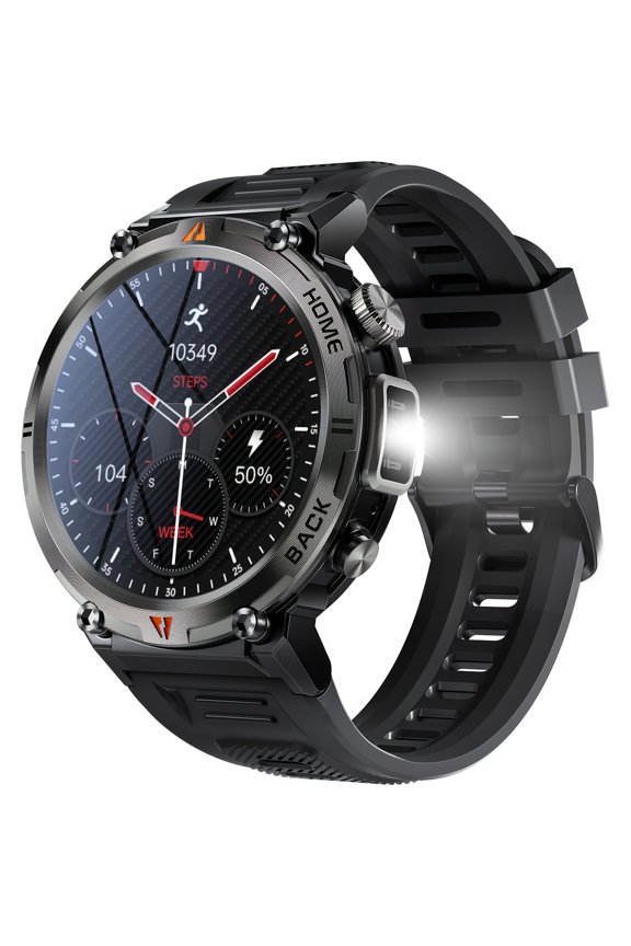 Smart Watch For Men, Smart Watch With Wireless Calling (Answer/Make Calls), LED Lighting, Outdoor Sports Watch With Weather Remote Photo Music Control Smartwatch For iPhone&Android Phone