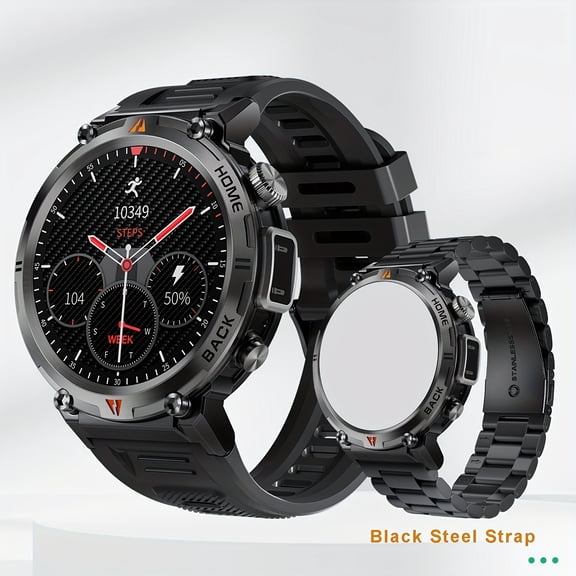 General Smart Watch For Men, Smart Watch With Wireless Calling (Answer/Make Calls), LED Lighting, Outdoor Sports Watch With Weather Remote Photo Music Control Smartwatch For iPhone&Android Phone