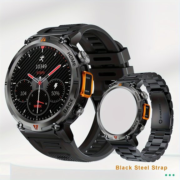 General Smart Watch For Men, Smart Watch With Wireless Calling (Answer/Make Calls), LED Lighting, Outdoor Sports Watch With Weather Remote Photo Music Control Smartwatch For iPhone&Android Phone