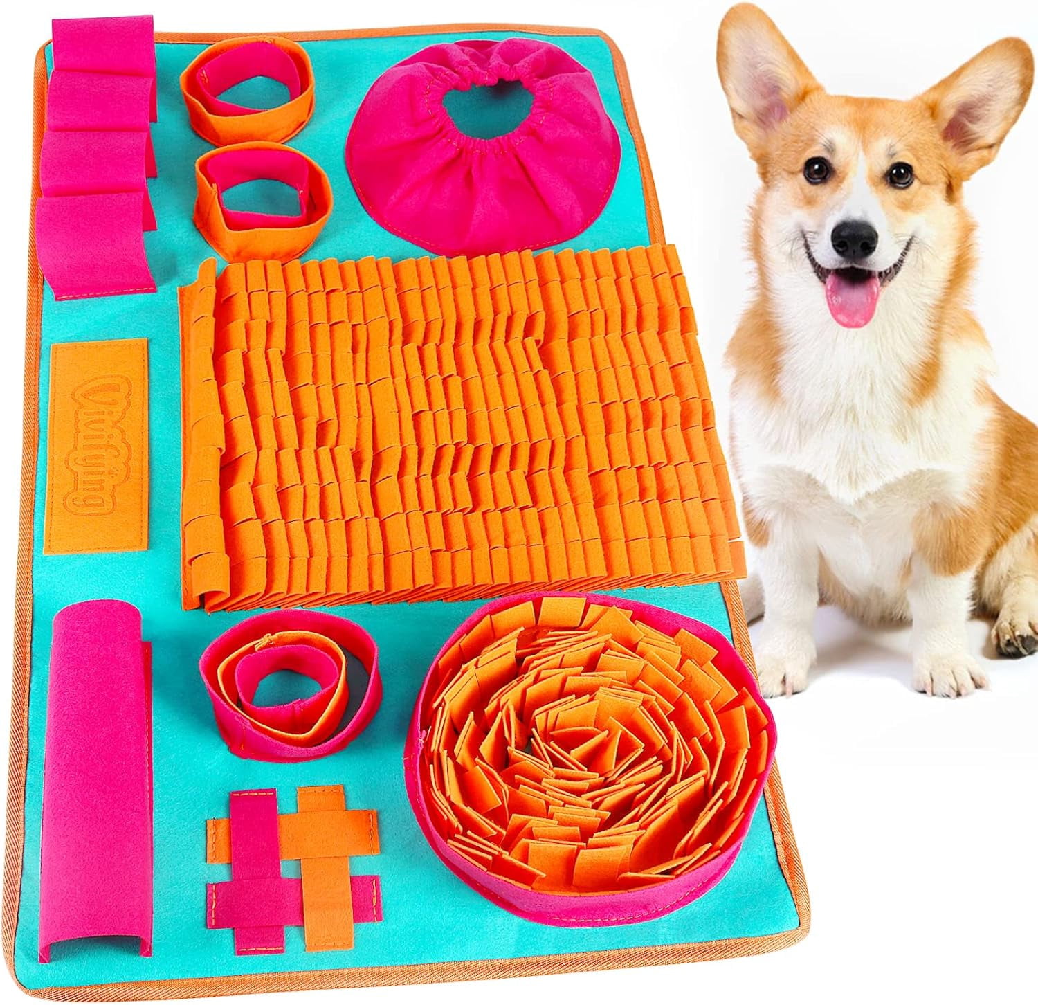 General Snuffle Mat for Dogs, Interactive Dog Enrichment Toys for Small Dogs and Cats Slow Eating and Keep Busy, Sniff Mat for Boredom and Mental Stimulation