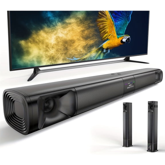 General Sound Bar for Smart TV, Detachable Soundbar Home Theater Surround Sound System for TV with Horn Tweeter, Adjustable Bass And ARC/Wireless Optical/AUX/Connection
