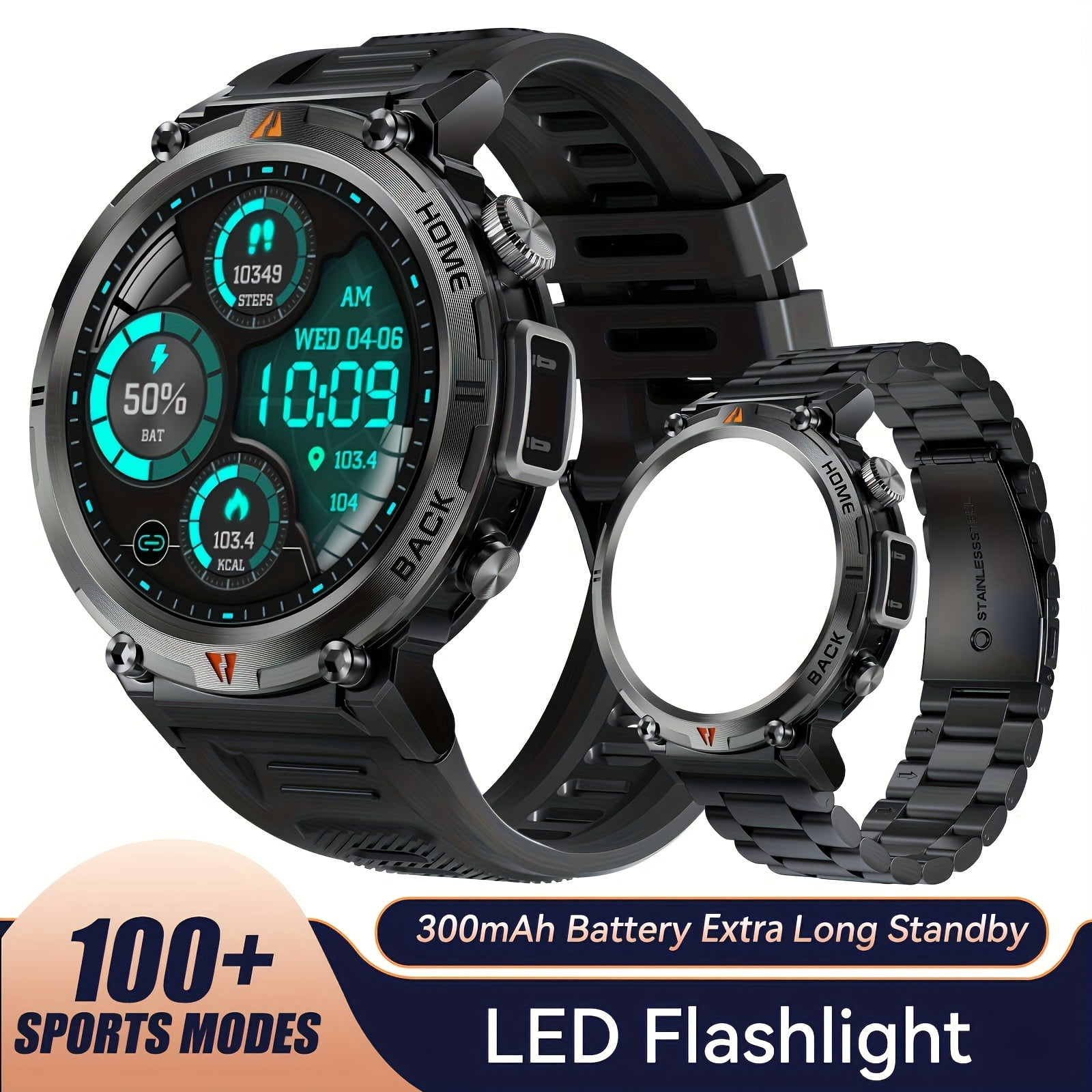 General Sports Smart Watch For Men, LED Lighting Smart Watch With ...