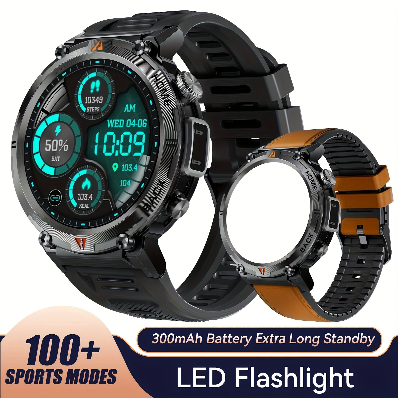 General Sports Smart Watch For Men, LED Lighting Smart Watch With ...