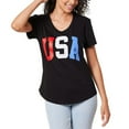 thumbnail image 1 of General Standard Ladies' Americana Tee. (Black, XL), 1 of 4