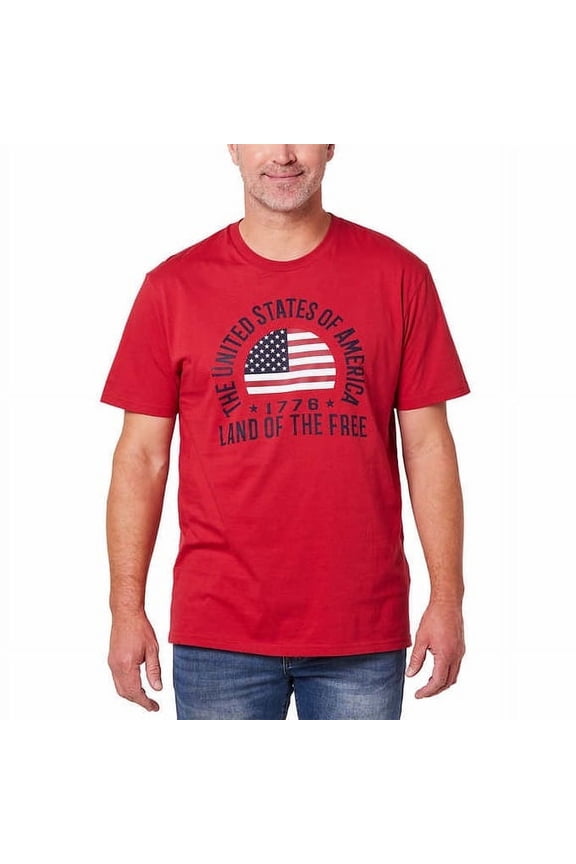 Mens Patriotic T-Shirt (Red, XX-Large)