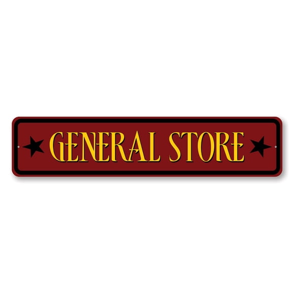 General Store Novelty Aluminum Metal Decor Sign - 4x18 inches