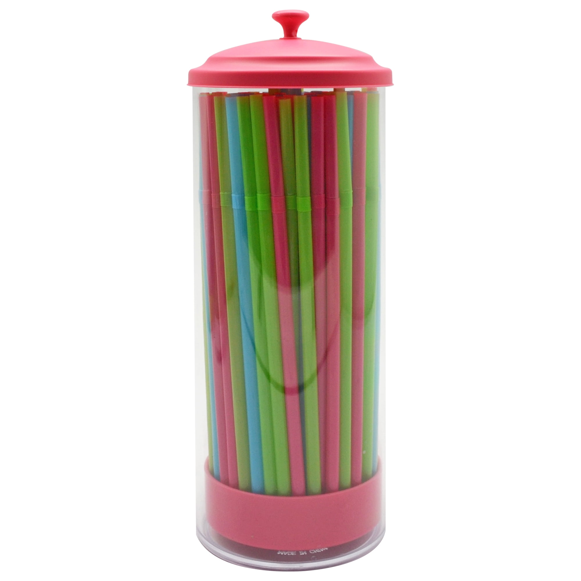Straw Dispenser Drinking Straw Holder Container Bottle Straw Organizer