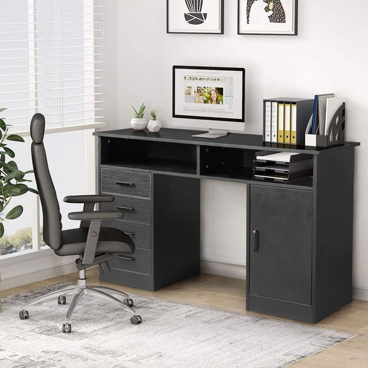General Style Modern P2 15MM Chipboard Computer Desk White - Walmart.com