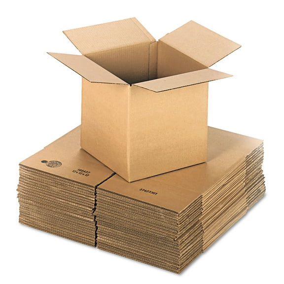 General Supply Brown Corrugated - Cubed Fixed-Depth Shipping Boxes, 12l x 12w x 12h, 25/Bundle -UFS121212